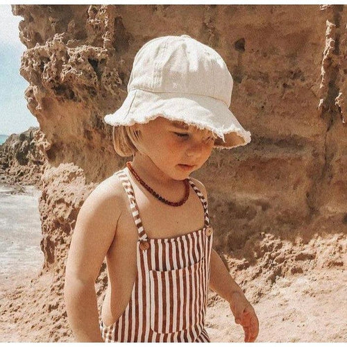 Child Cognac Amber Necklace, Handmade Baltic Beads