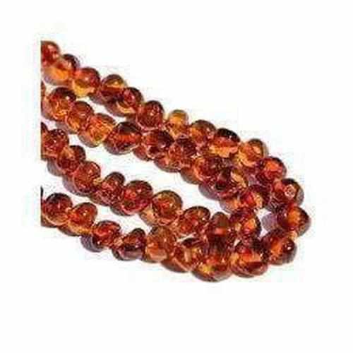 Child Cognac Amber Necklace, Handmade Baltic Beads