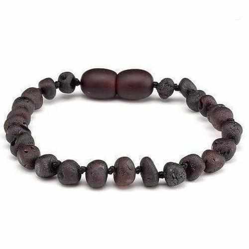 Child Raw Dark Cherry Baltic Amber Anklet Bracelet