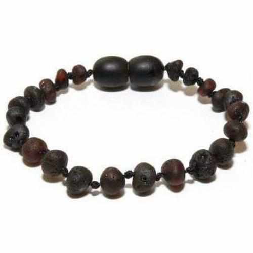 Child Raw Dark Cherry Baltic Amber Anklet Bracelet