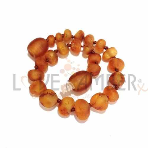 Child Cocoa Raw Cognac Baltic Amber Anklet Bracelet