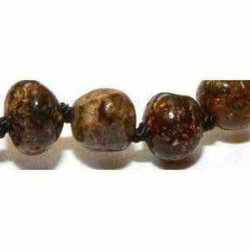 Child Polished Green Baltic Amber Anklet Bracelet