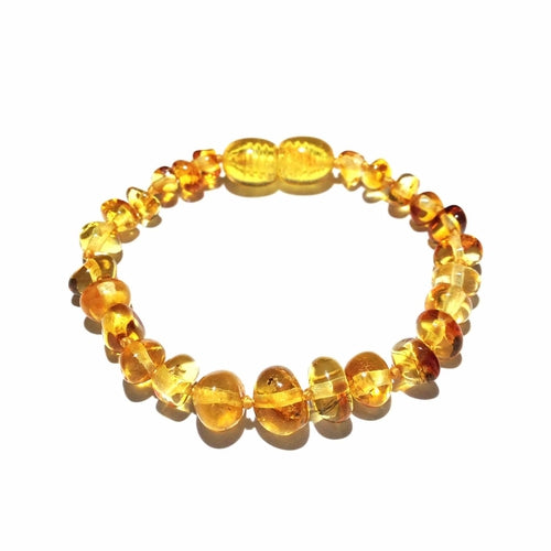 Child Polished Honey Baltic Amber Anklet Bracelet