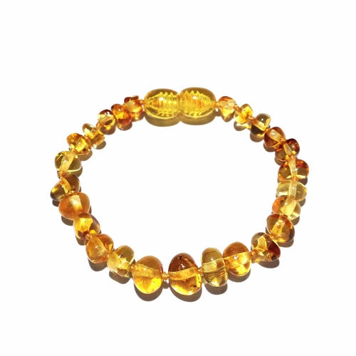 Child Polished Honey Baltic Amber Anklet Bracelet