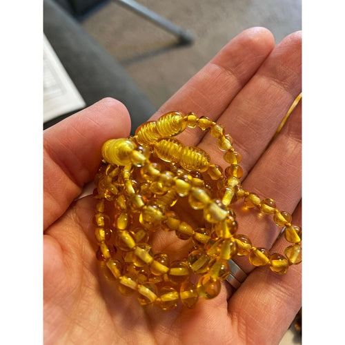 Child Polished Honey Baltic Amber Anklet Bracelet