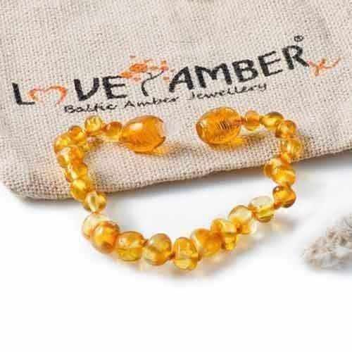 Child Polished Honey Baltic Amber Anklet Bracelet