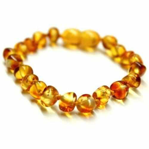 Child Polished Honey Baltic Amber Anklet Bracelet