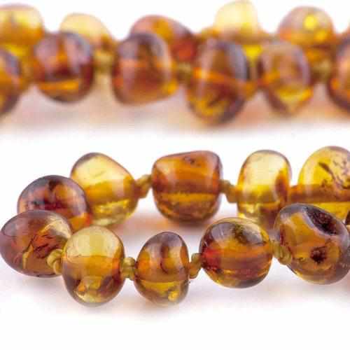 Child Polished Honey Baltic Amber Anklet Bracelet