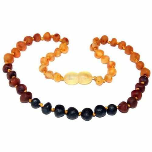 Child Ombre Raw Rainbow Baltic Amber Necklace
