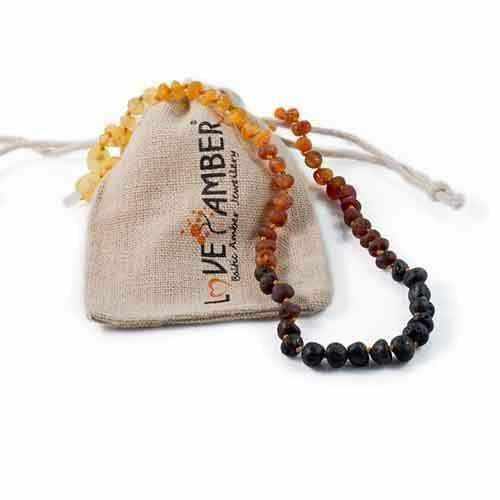 Child Ombre Raw Rainbow Baltic Amber Necklace