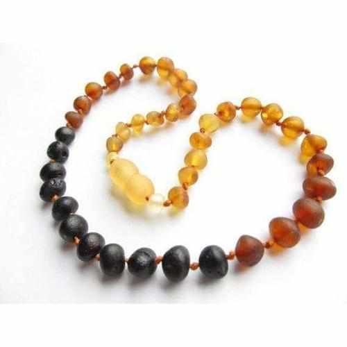 Child Ombre Raw Rainbow Baltic Amber Necklace