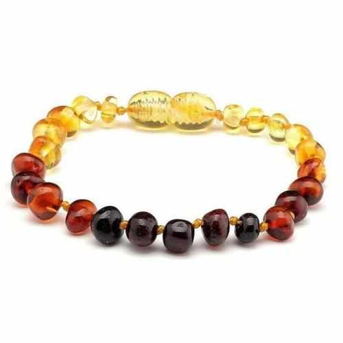 Child Rainbow Bright Mixed Baltic Amber Anklet