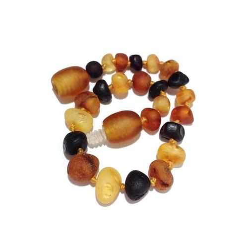 Child Shingle Raw Mixed Baltic Amber Anklet