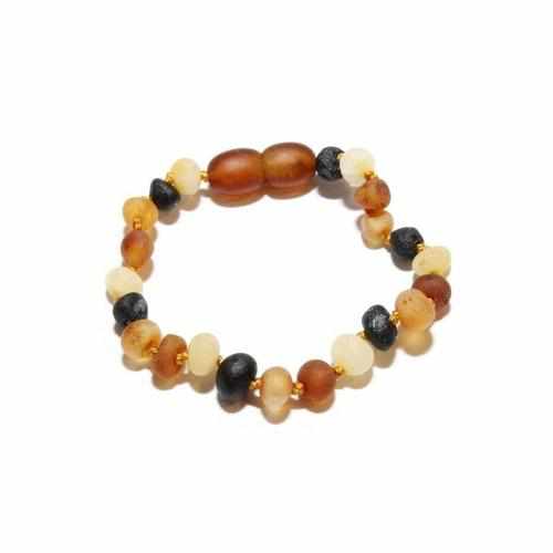 Child Shingle Raw Mixed Baltic Amber Anklet