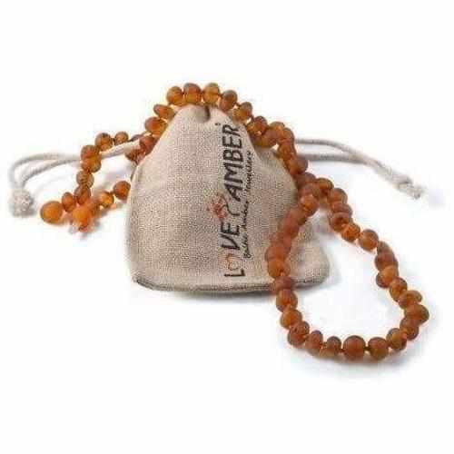 Child's Cocoa Brown Raw Cognac Baltic Amber Bead Necklace