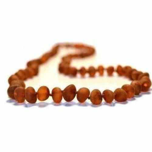 Child's Cocoa Brown Raw Cognac Baltic Amber Bead Necklace