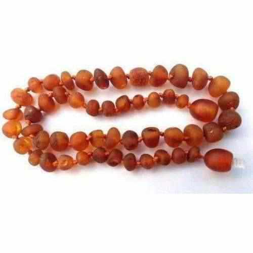 Child's Cocoa Brown Raw Cognac Baltic Amber Bead Necklace
