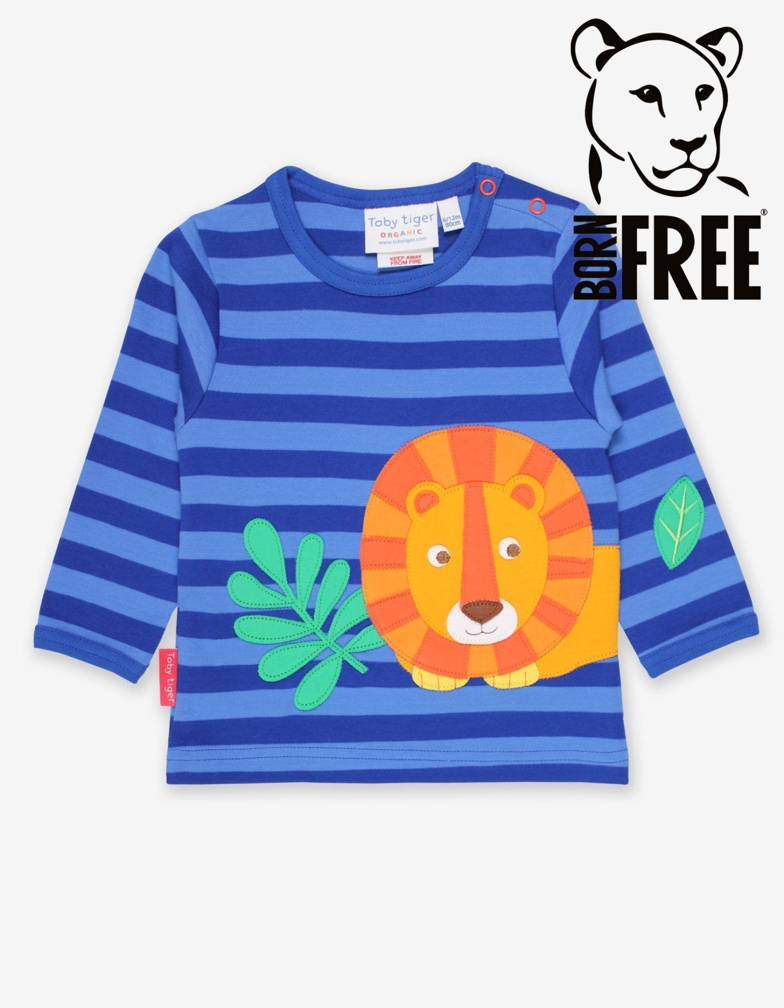 Organic Lion Applique Long Sleeved T Shirt