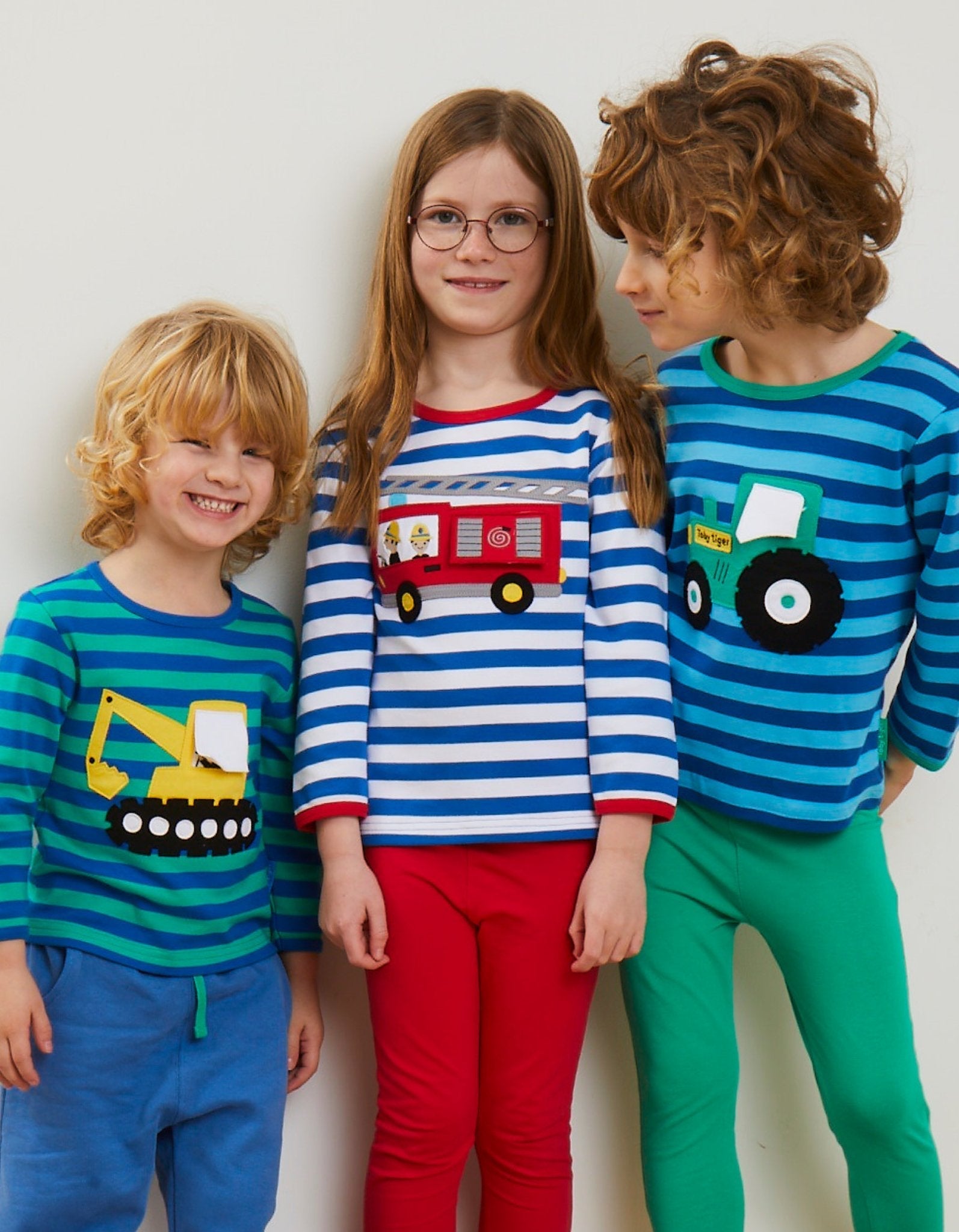Organic Digger Applique Long Sleeved T Shirt for Kids