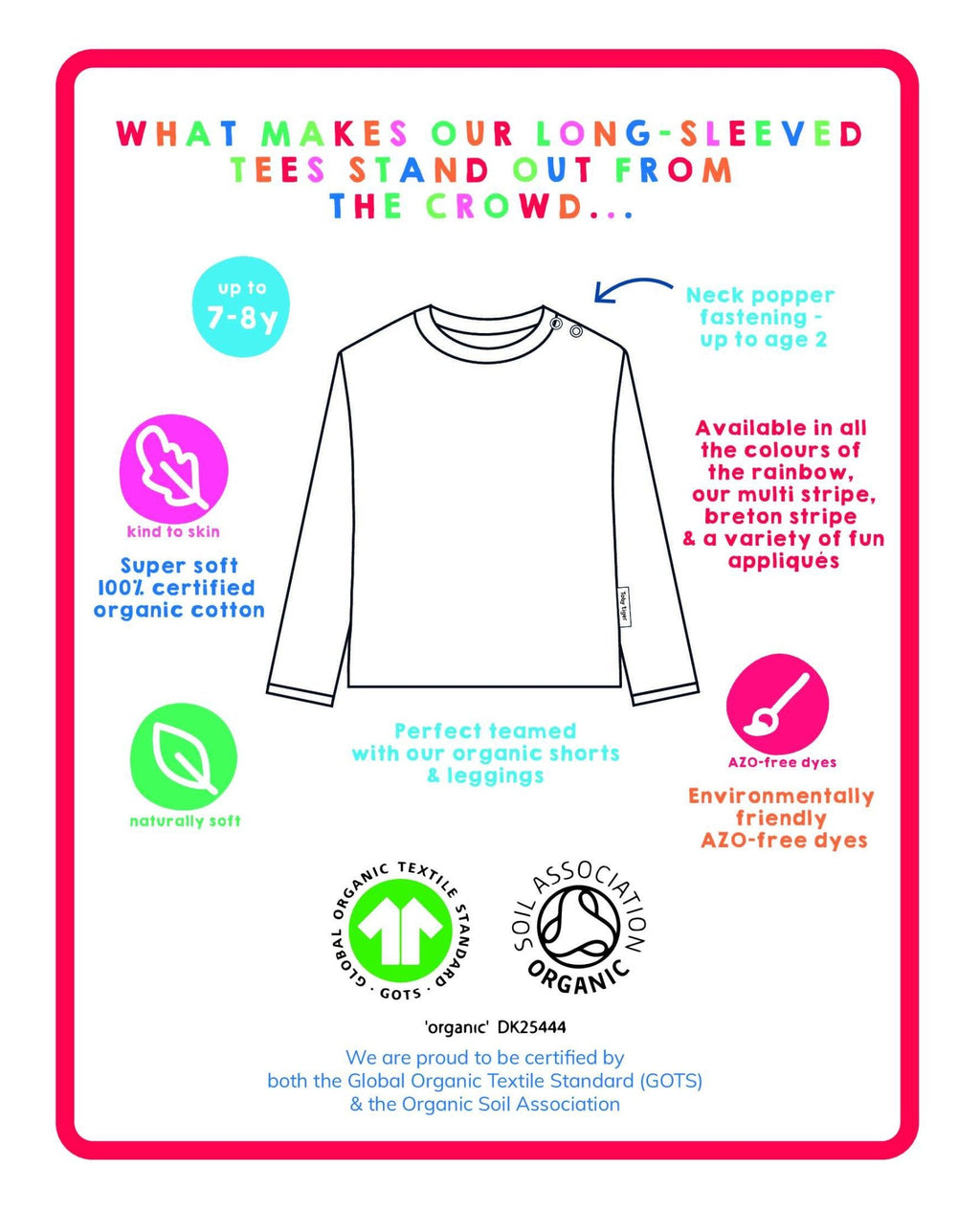 Organic Pink Kitten Long Sleeved T Shirt