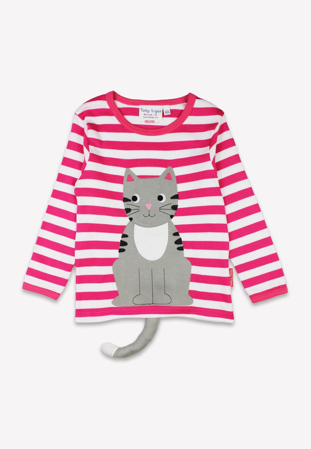 Organic Pink Kitten Long Sleeved T Shirt