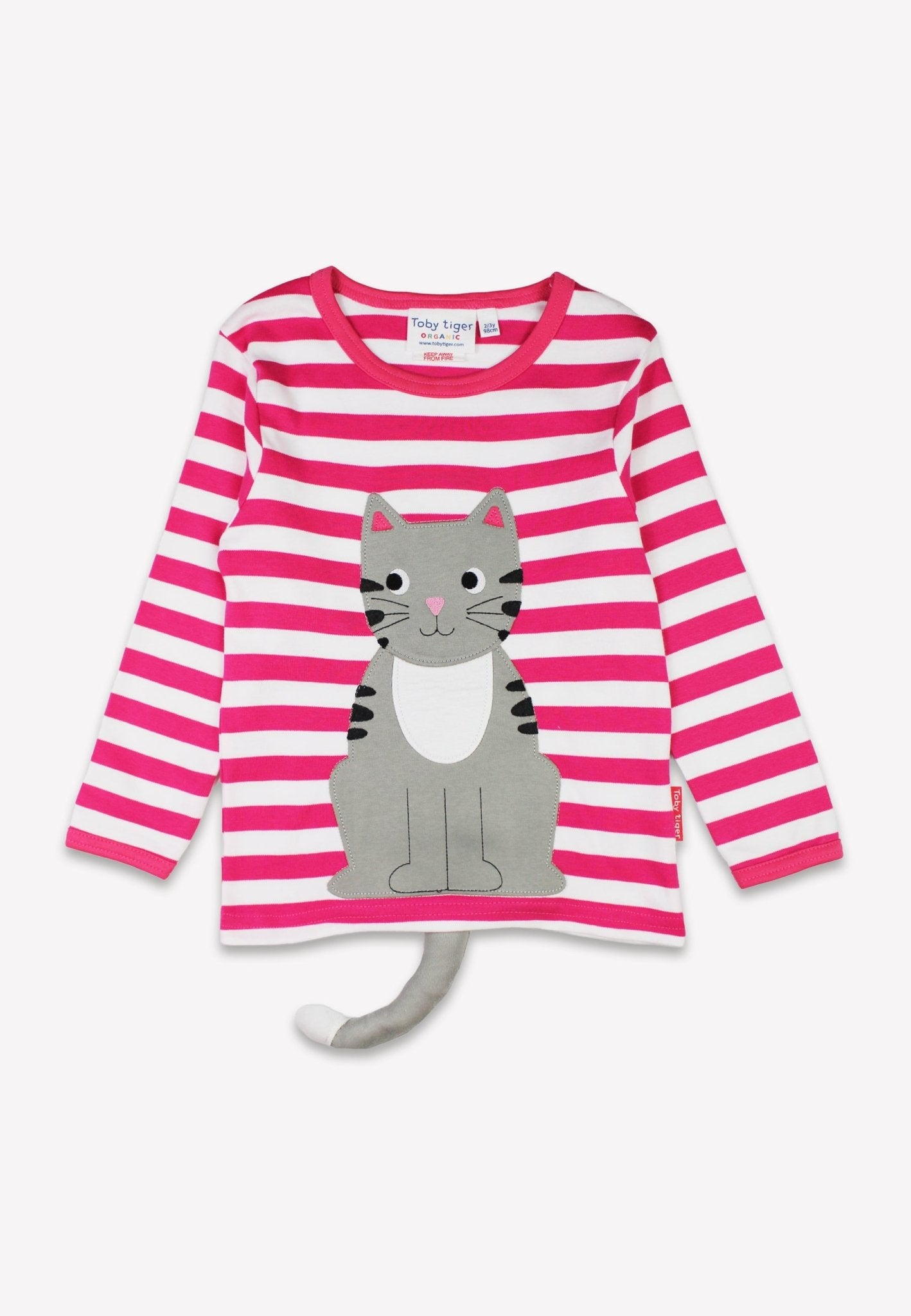 Organic Pink Kitten Long Sleeved T Shirt