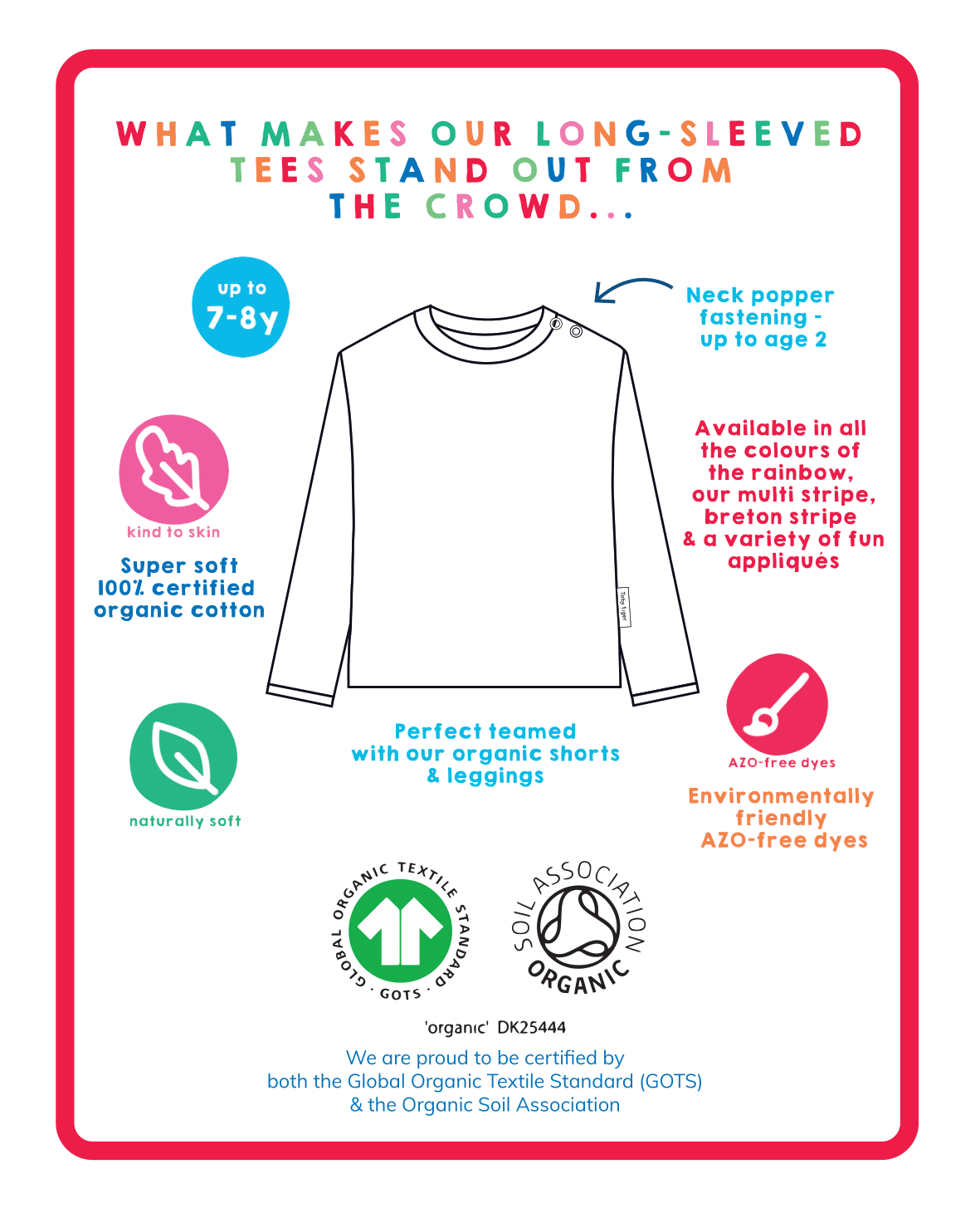Organic Squirrel Applique Long Sleeved T Shirt