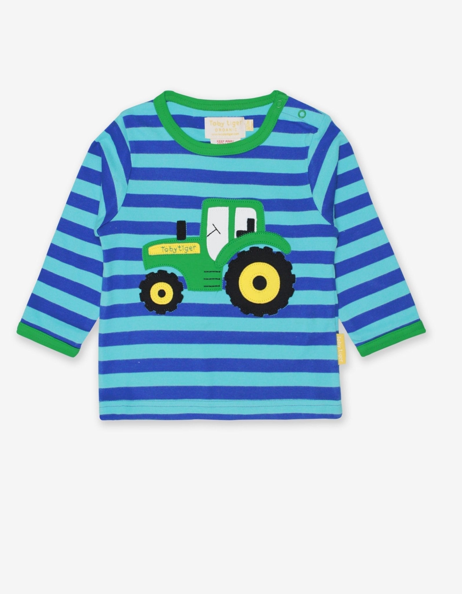 Organic Tractor Applique Long Sleeved T Shirt for Kids