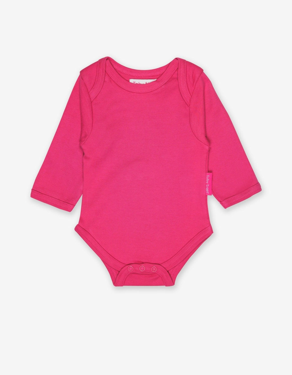 Organic Pink Long Sleeve Baby Bodysuit