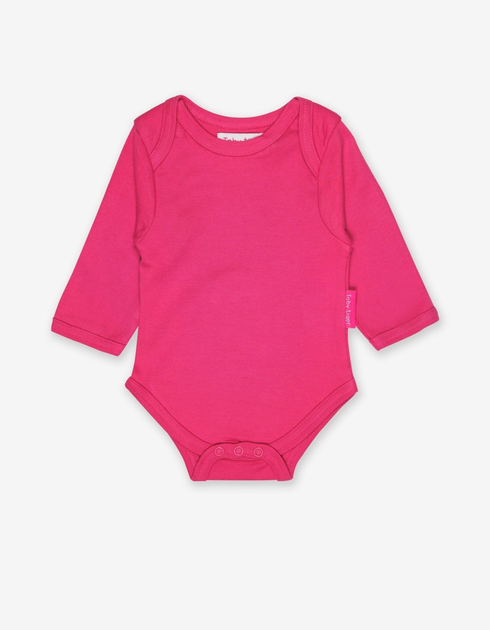Organic Pink Long Sleeve Baby Bodysuit