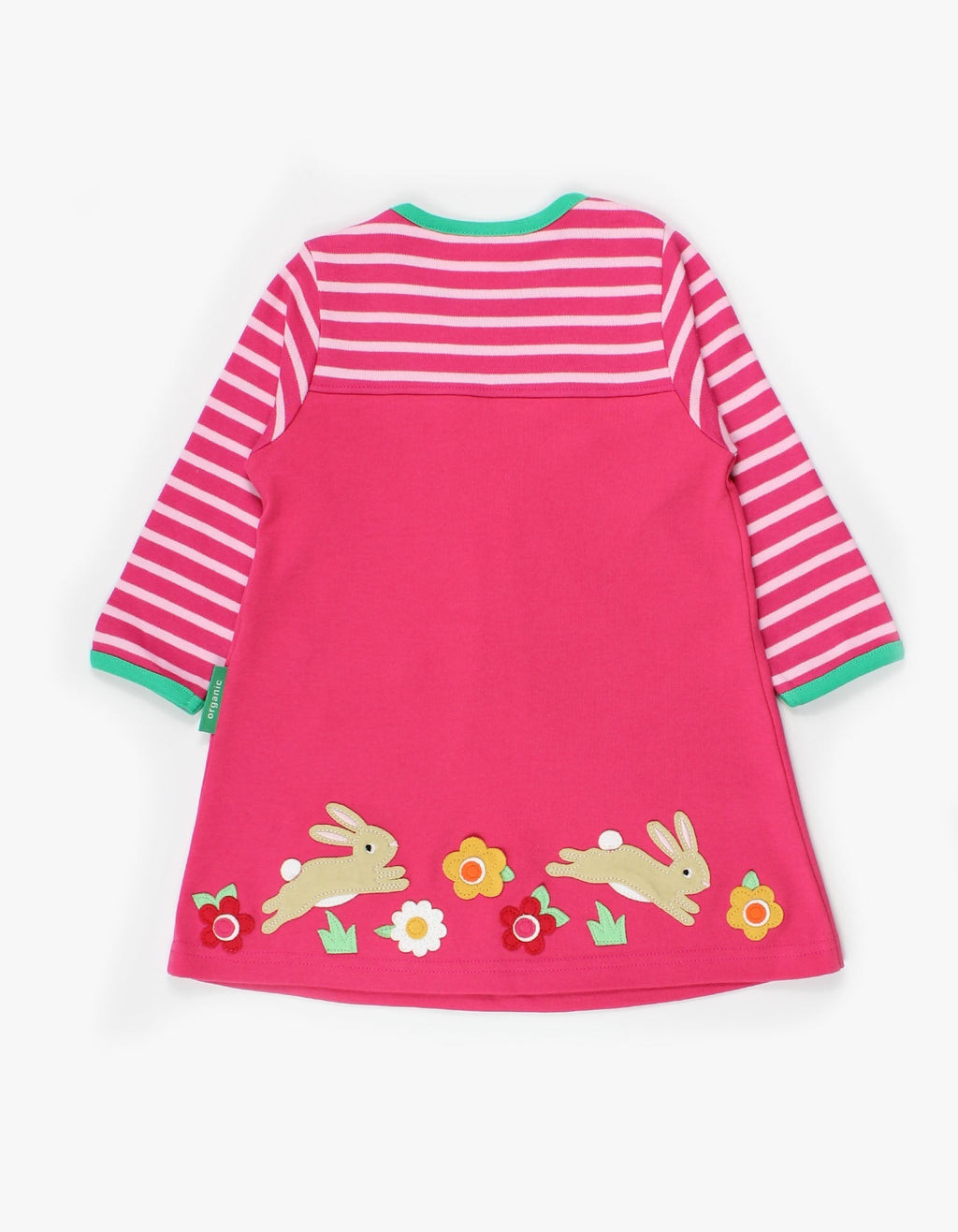 Organic Leaping Bunny Applique T-Shirt Dress