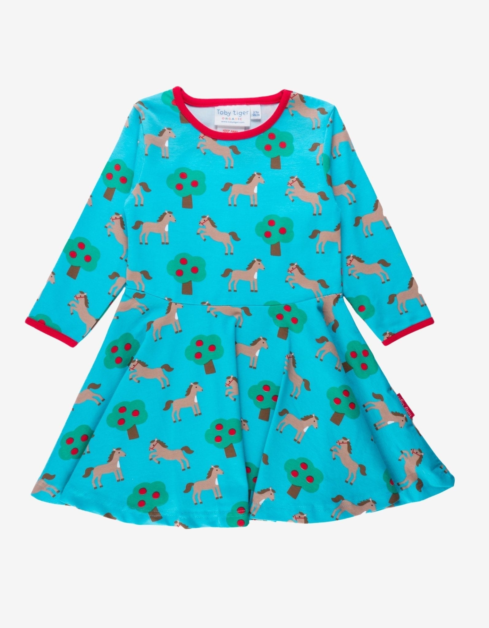 Organic Horse Print Skater Dress for Children