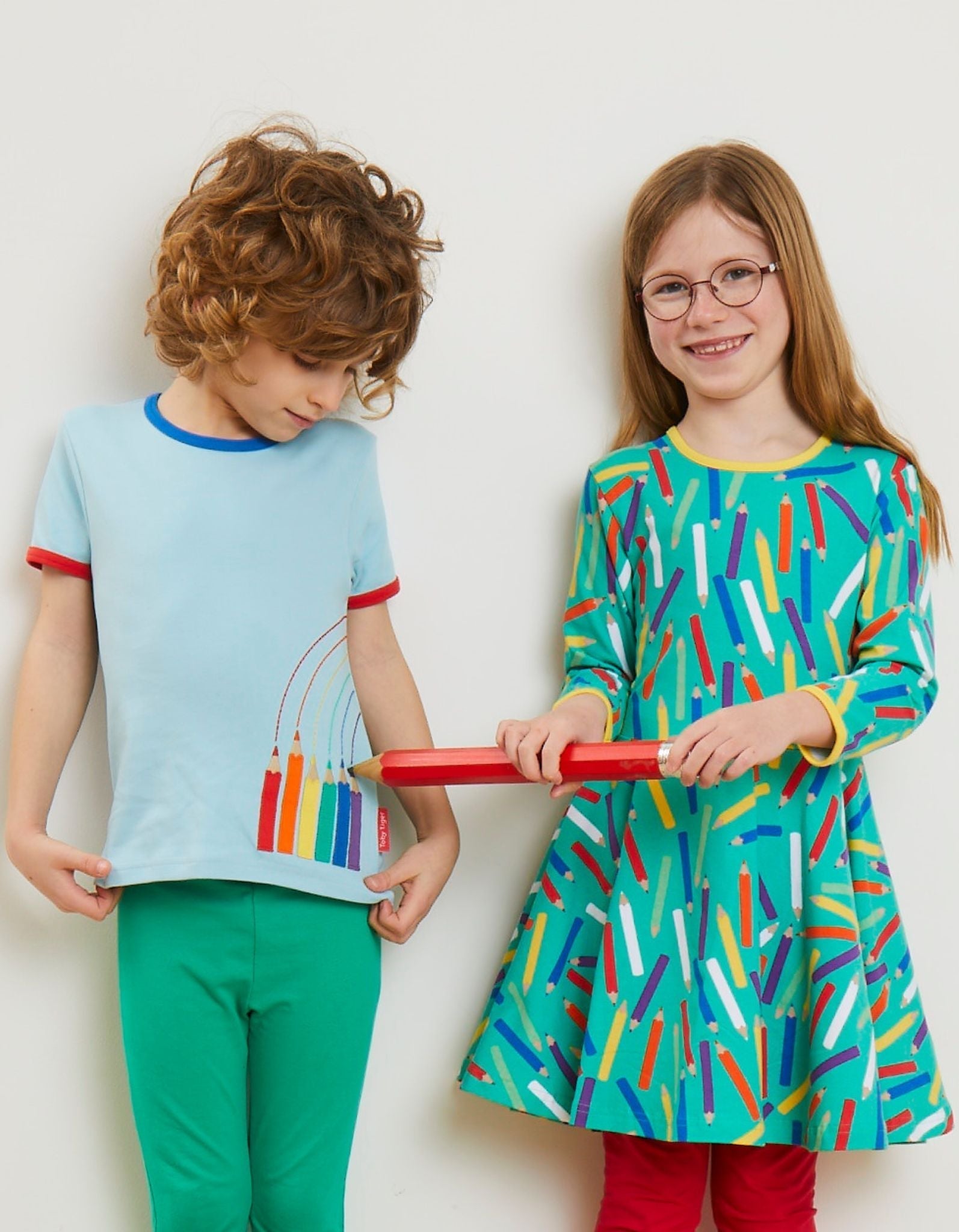 Organic Art Print Skater Dress for Kids