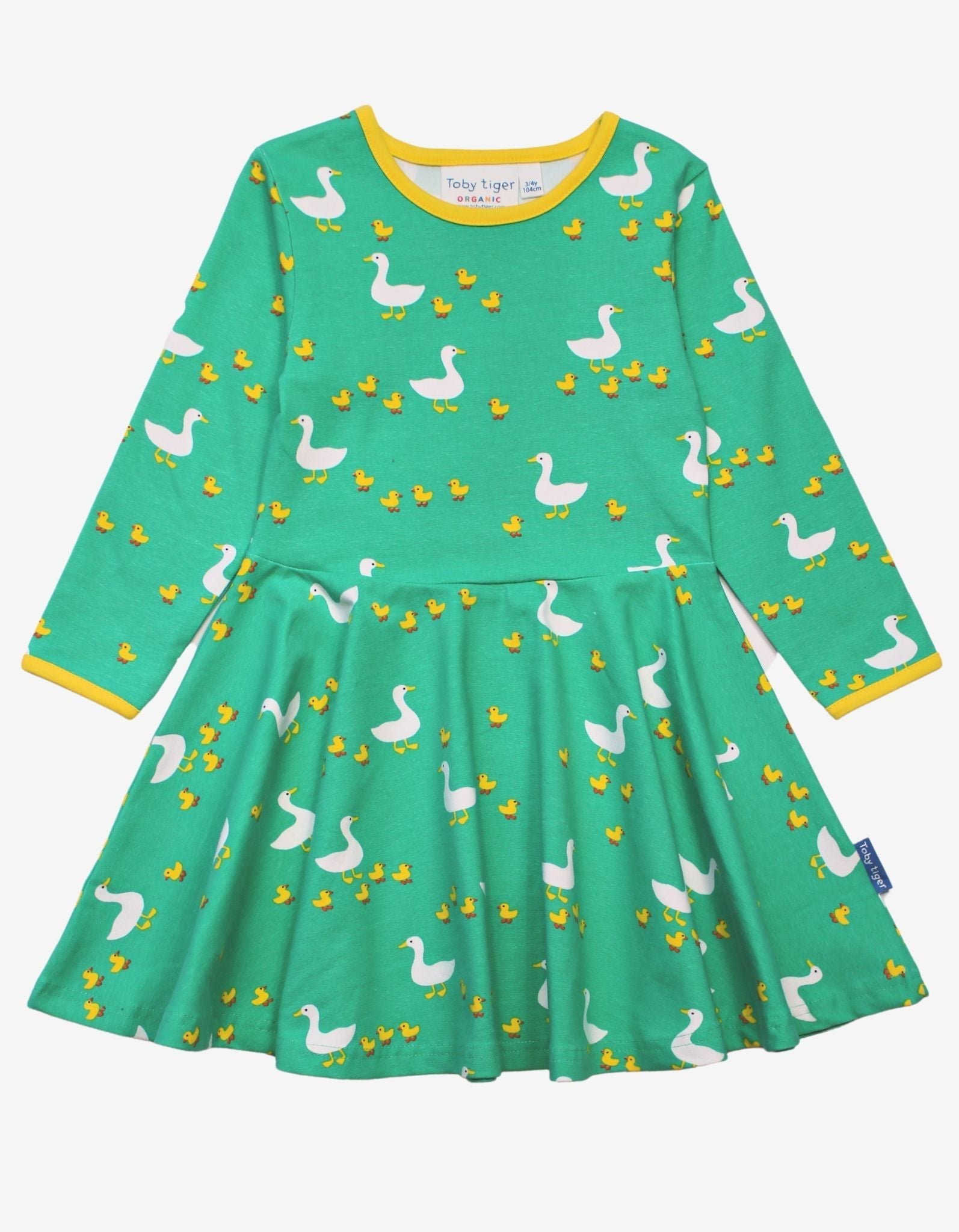 Organic Duck Print Skater Dress for Kids