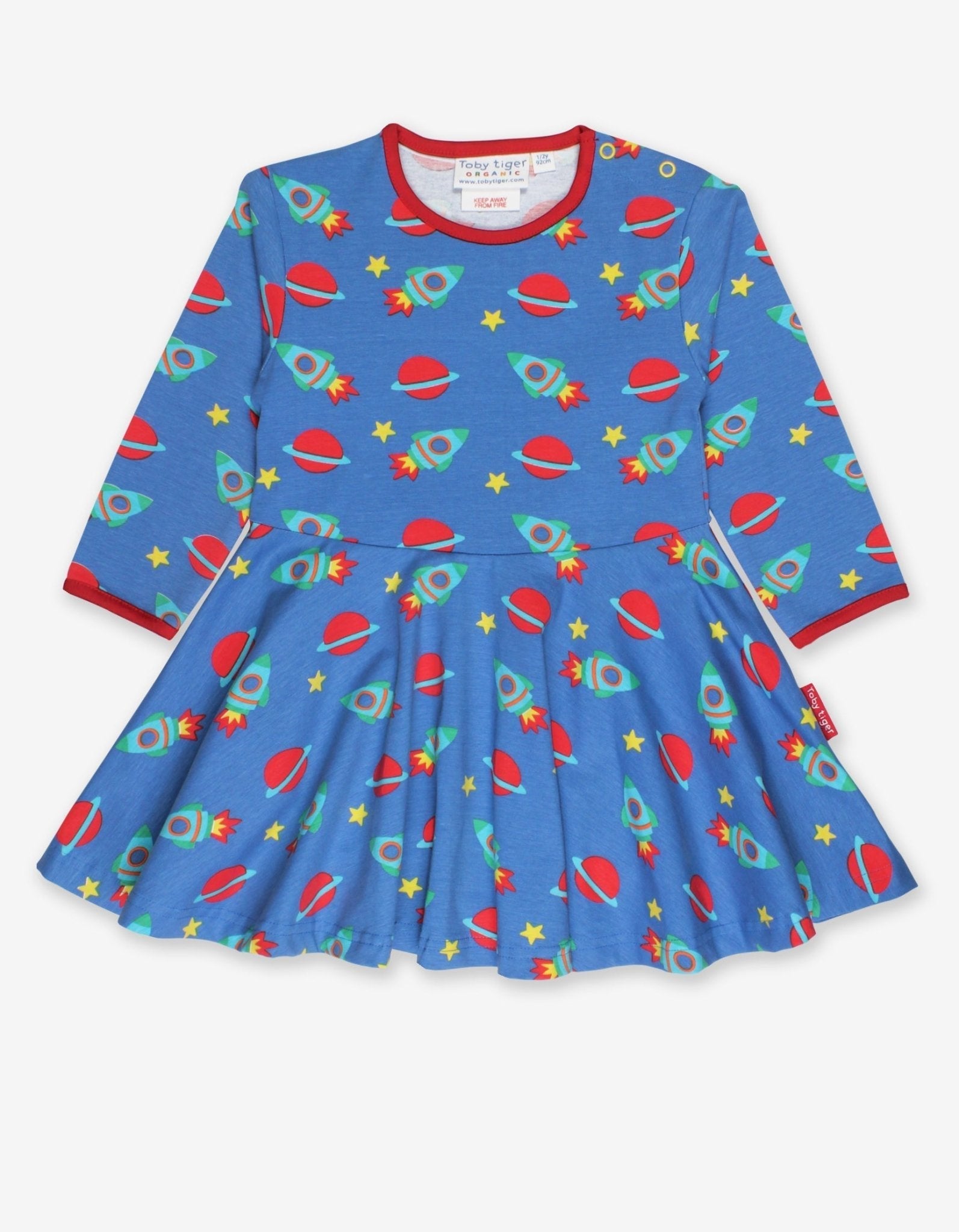 Organic Space Print Skater Dress for Little Ones