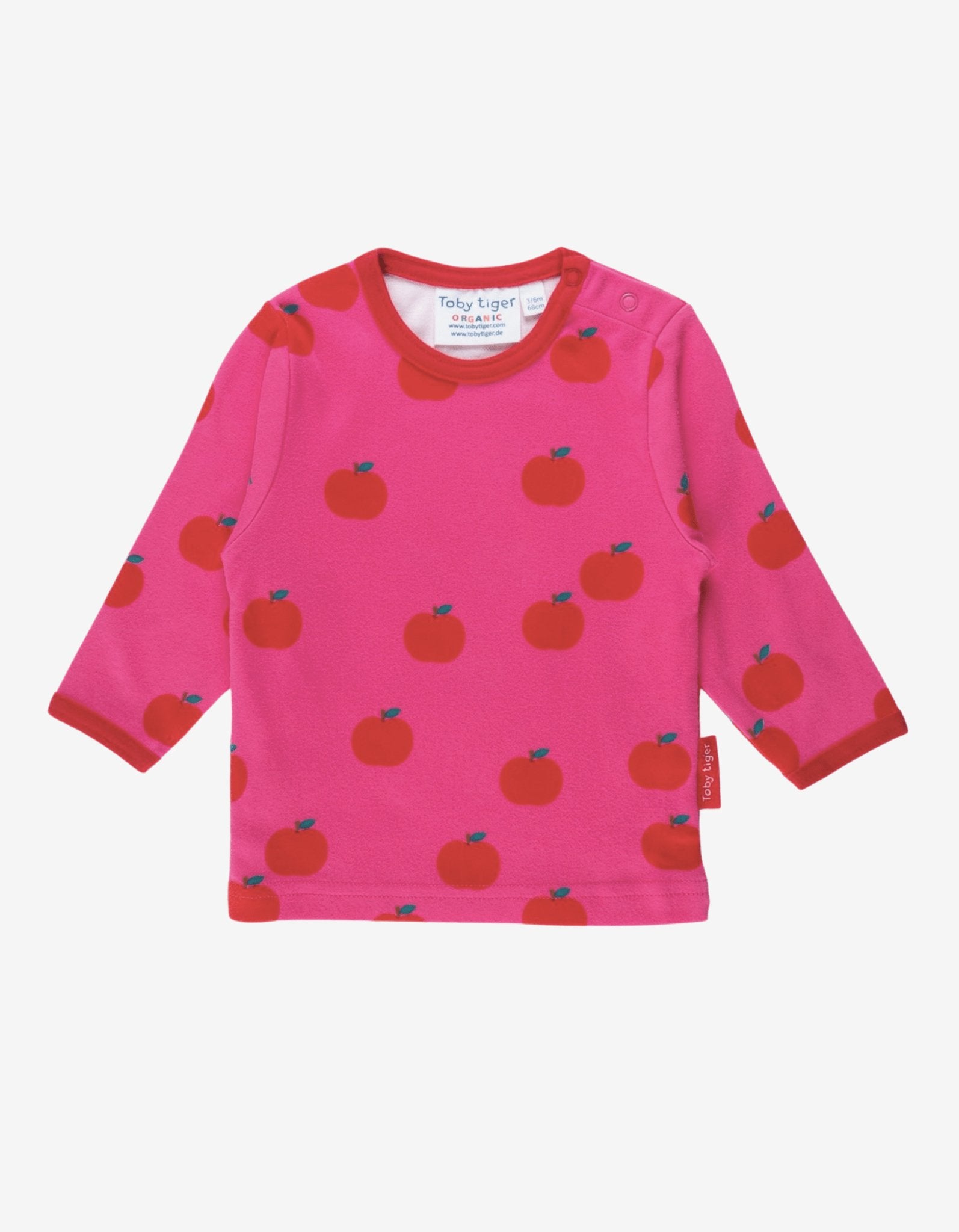 Organic Apple Print Long Sleeved T Shirt for Kids