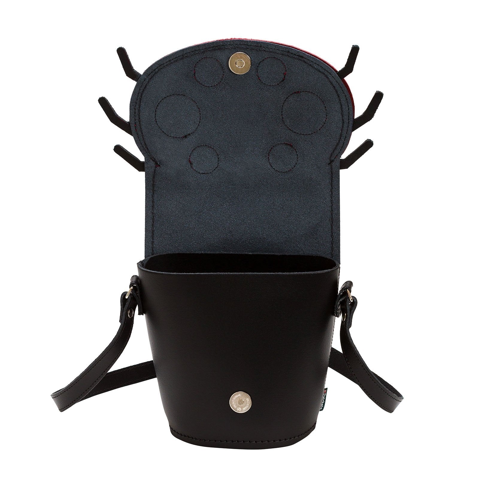 Luna Ladybird Handmade Leather Barrel Bag