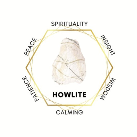 Luna 108 Mala Necklace with Howlite, Dalmatian Jasper and Gold Vermeil