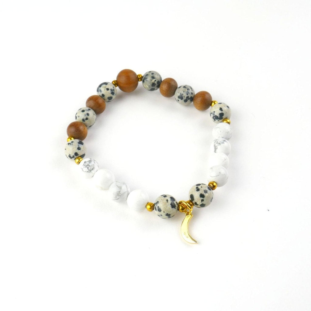 LUNA Mala Meditation Bead Set with Crystals and Sandalwood