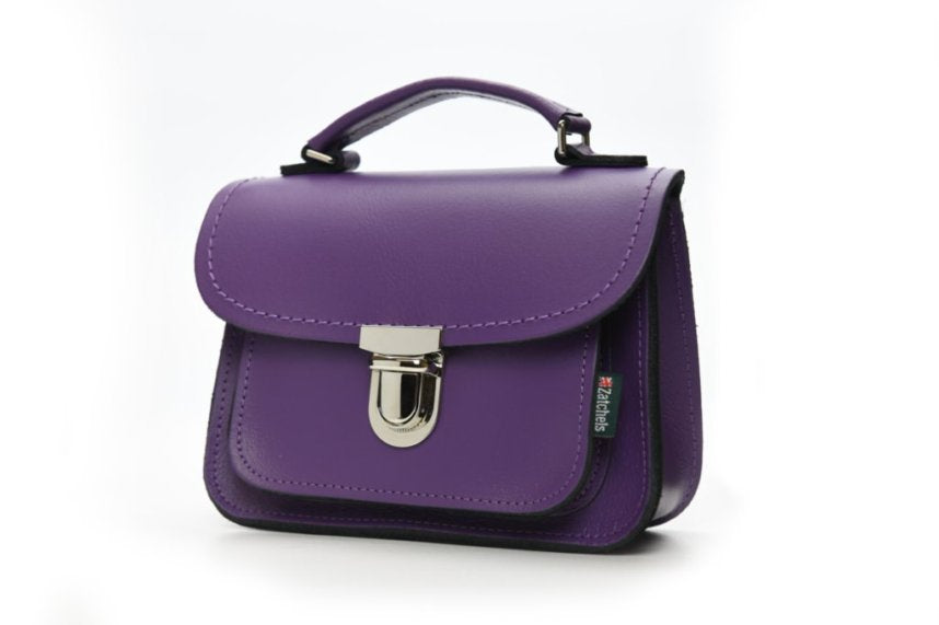 Luna Handmade Leather Bag in Purple