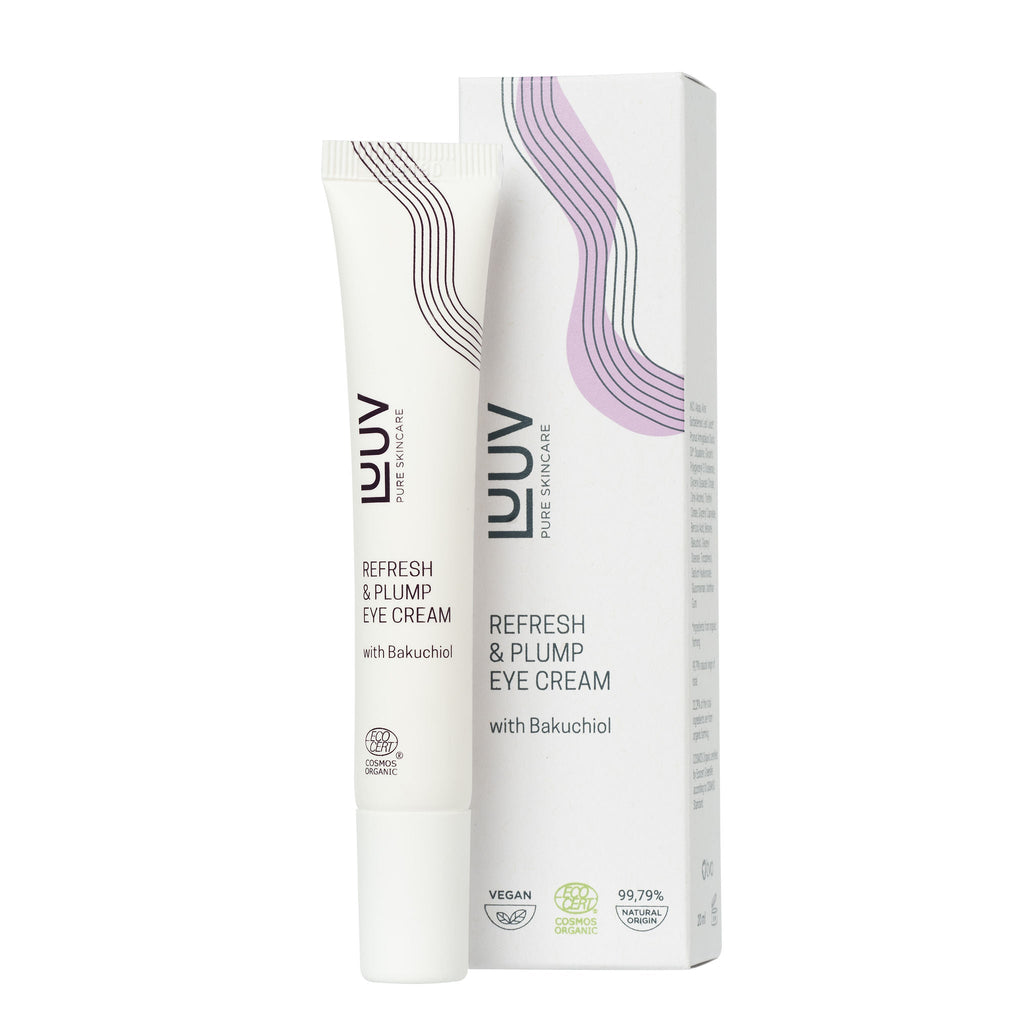 Refresh & Plump Eye Cream – Bakuchiol & Hyaluronic for Youthful Skin by LUUV at www.brixbailey.com