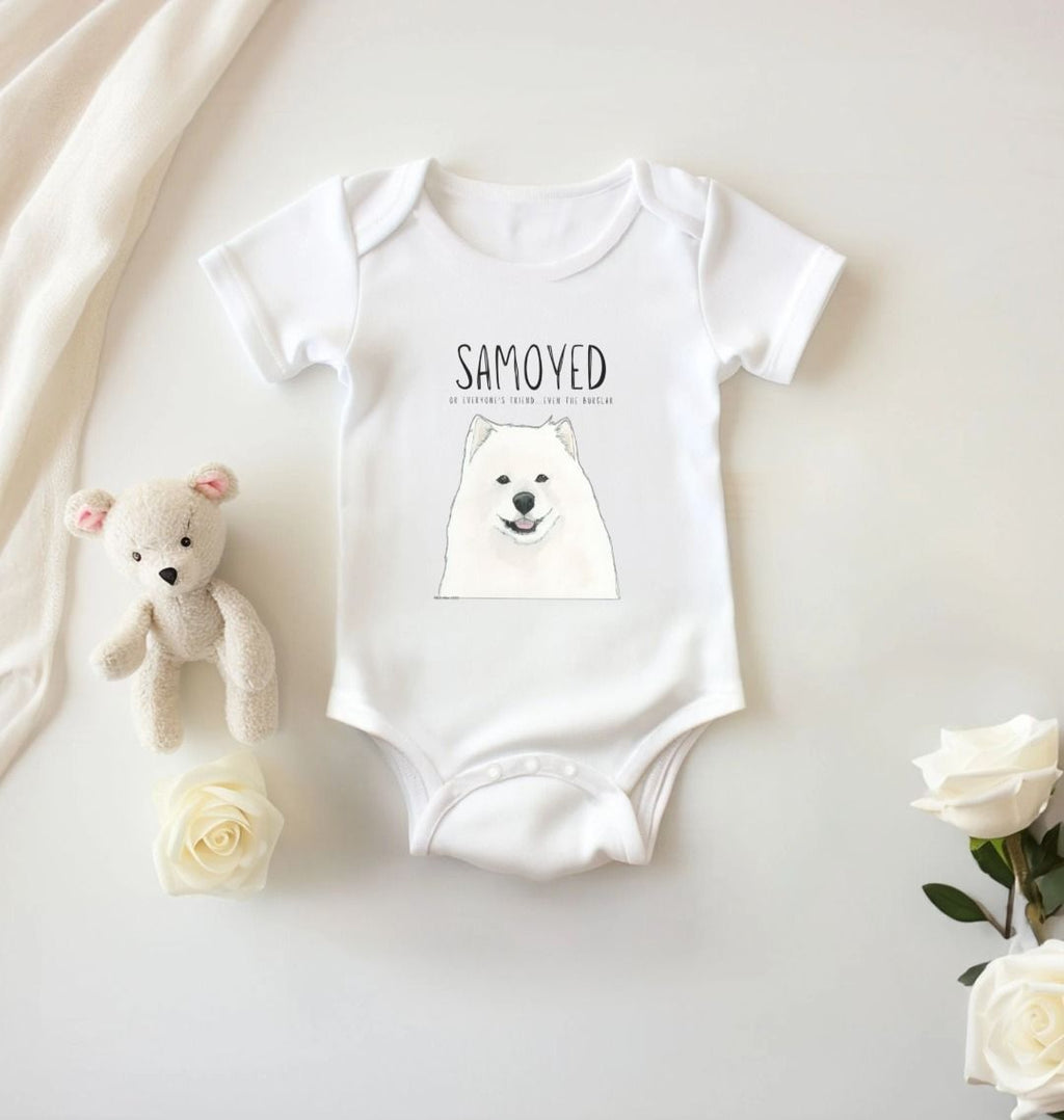 Samoyed Baby Bodysuit