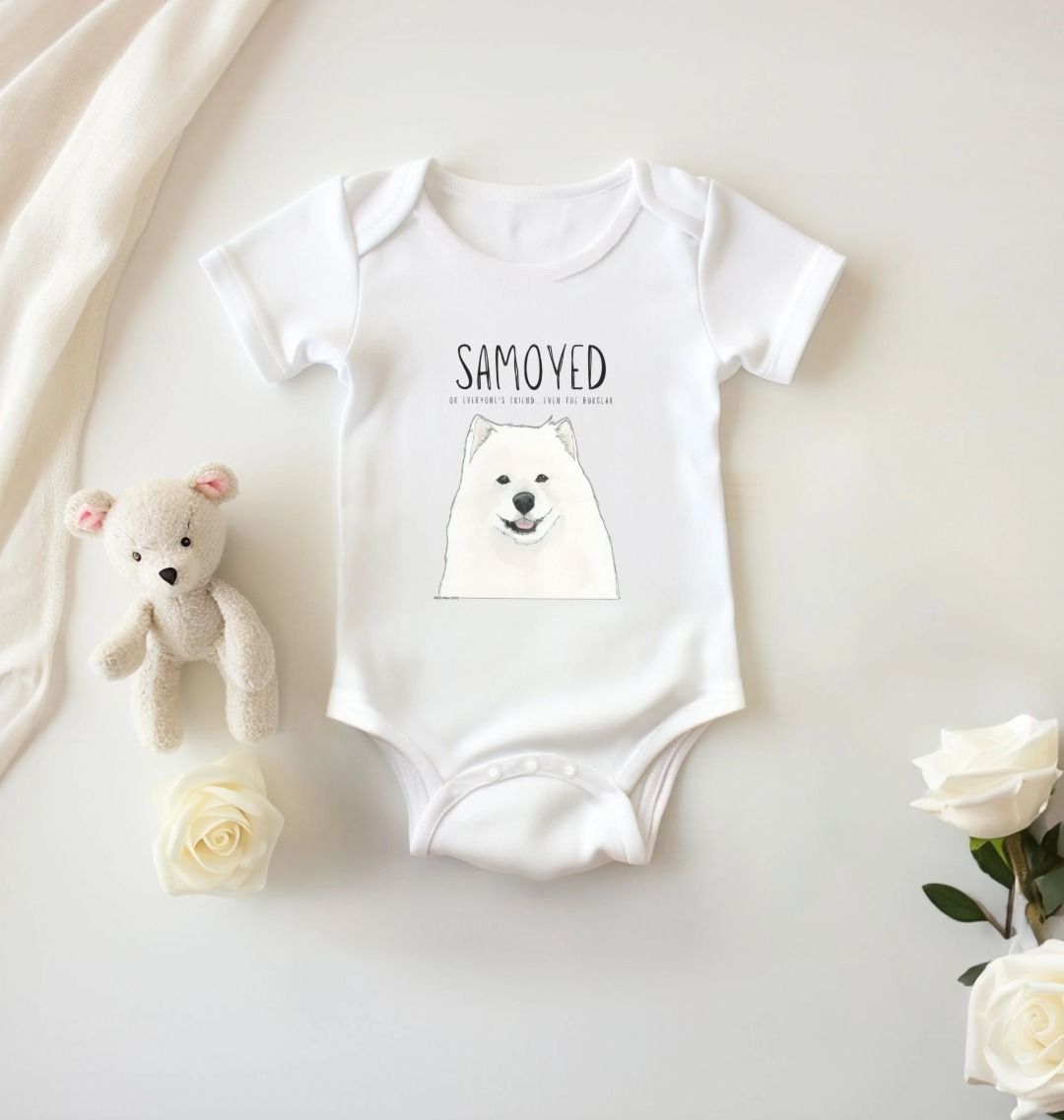 Samoyed Baby Bodysuit