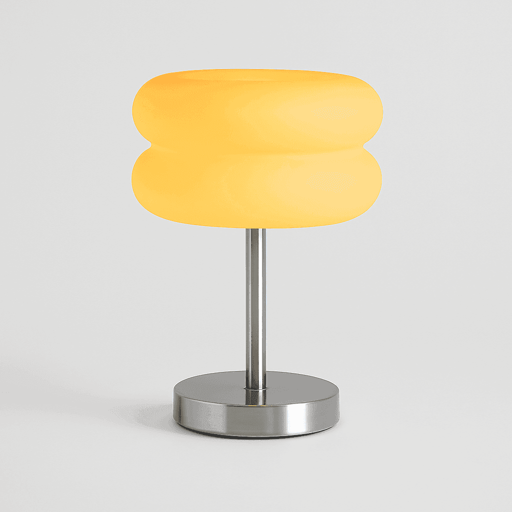 Macaron Glass Table Lamp in Silver
