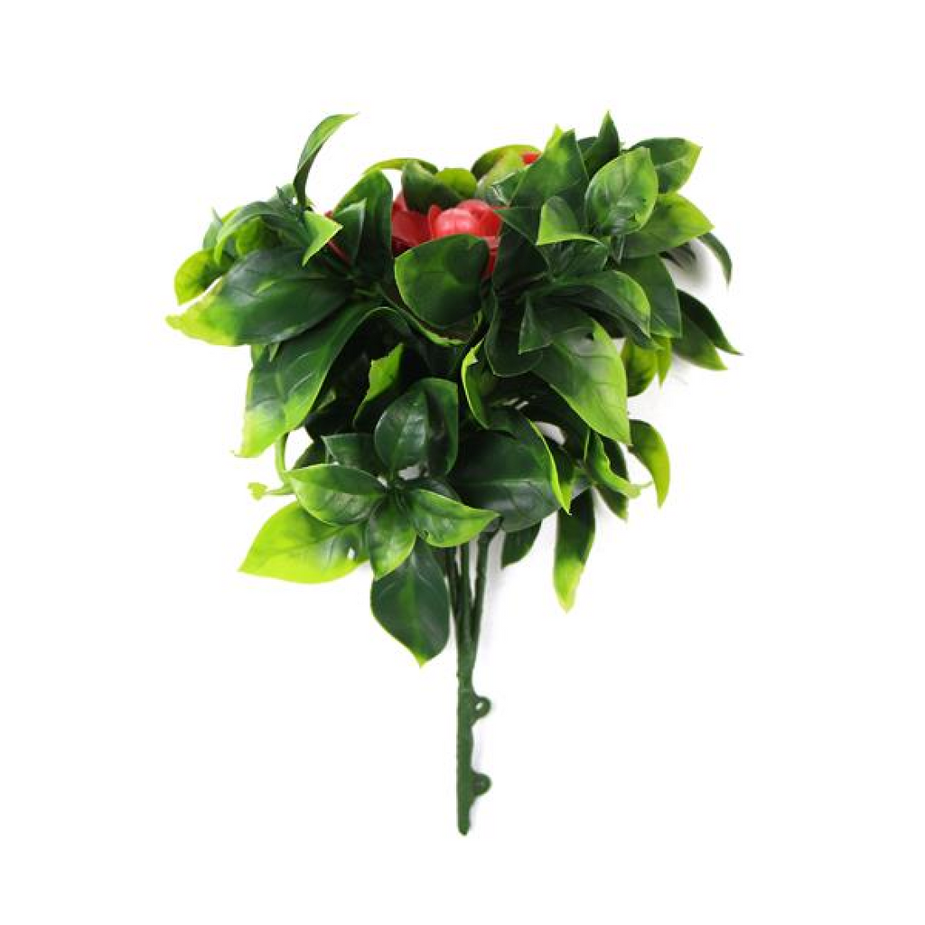 30cm UV Resistant Red Flower Bush Artificial