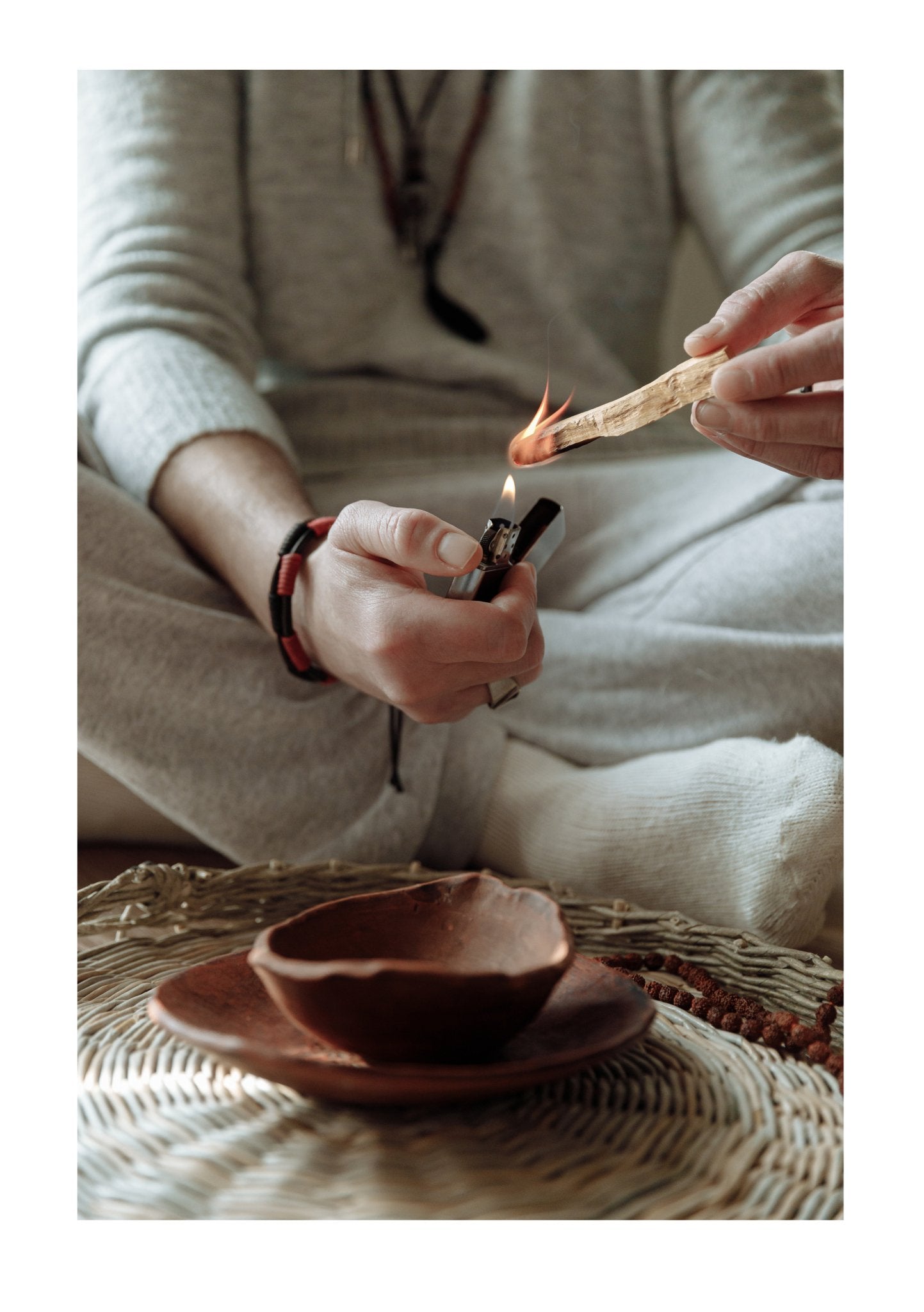 Mala Bracelet and Palo Santo Gift Box with Meditation Course