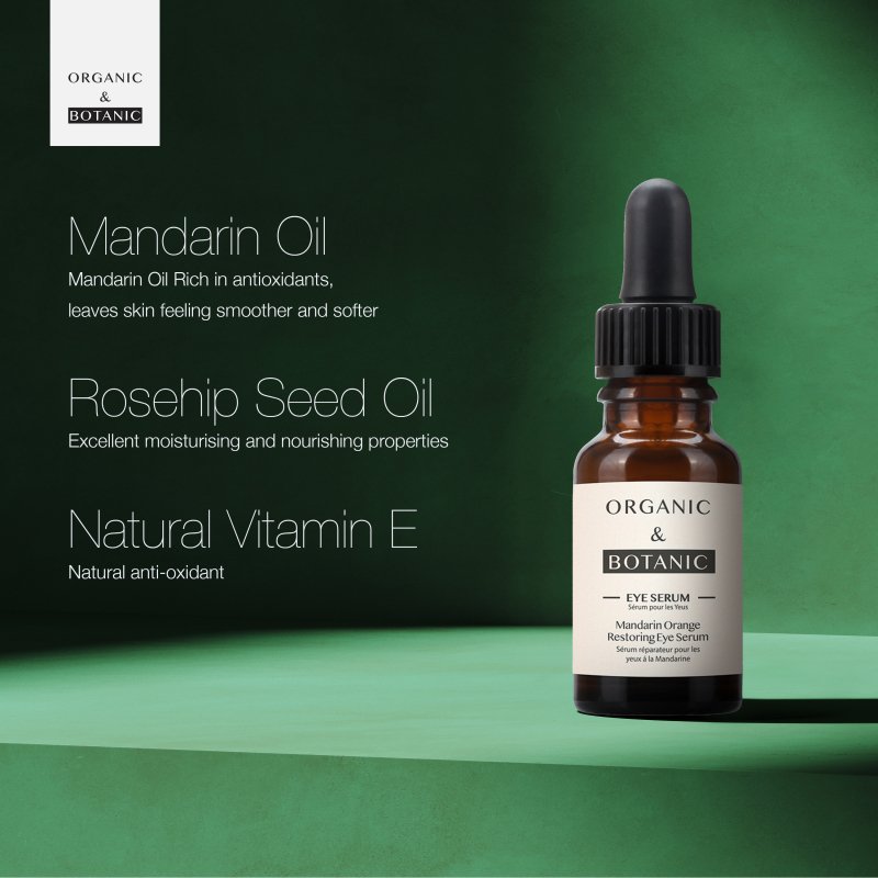 Mandarin Orange Brightening Eye Serum 15ml with Vitamin C and Sea Buckthorn