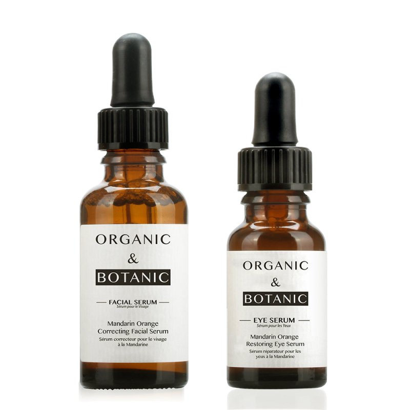Mandarin Orange Restorative Eye Serum and Correcting Facial Serum Duo