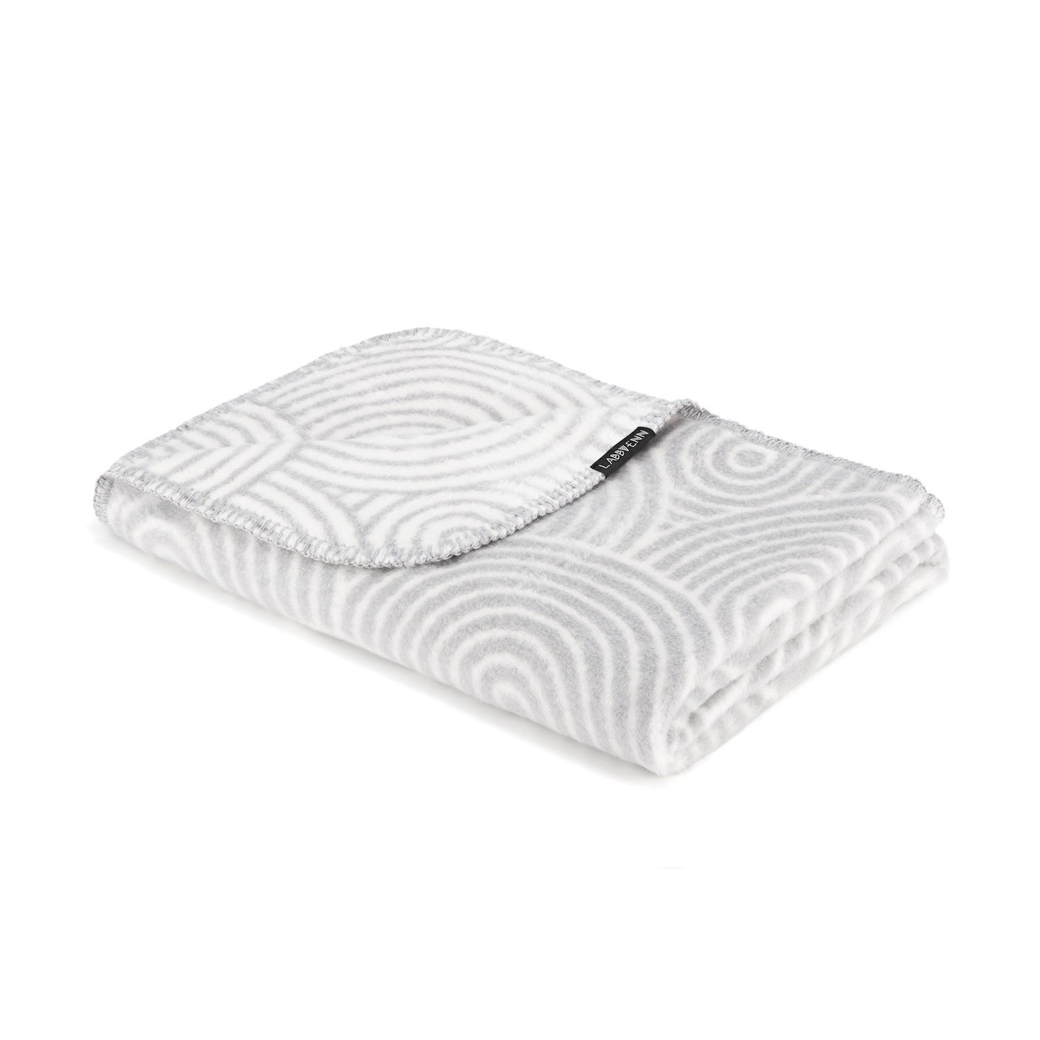 bold gray and white labbvenn manno blanket with striking geometric patterns for a modern pet bed