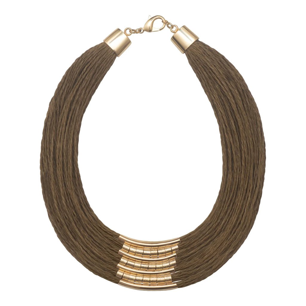 Golden Rice Straw Necklace